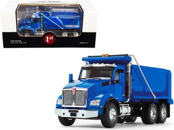 Kenworth T880 Dump Truck 1/50 Diecast Model by First Gear (Color: Surf Blue Metallic)